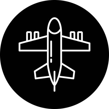 uçak ikonu vektör illüstrasyonu