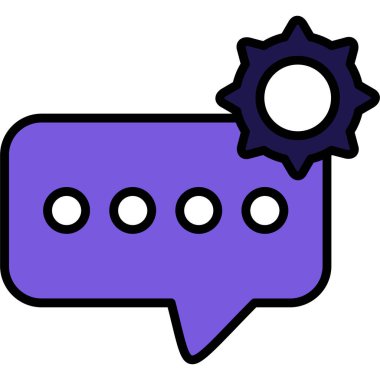 kabarcık sohbet simgesi. hat sohbet konuşma vektör rengi düz izole