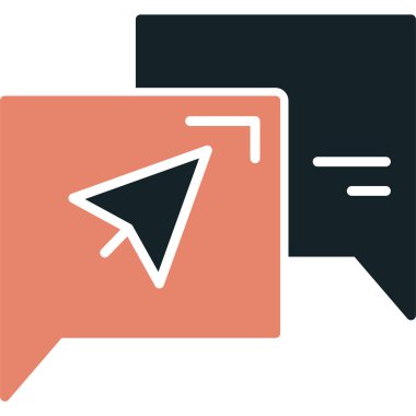 Mesaj var. Web simgesi basit illüstrasyon