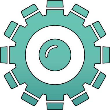 dişli simgesi. Web için vites vektör simgesinin basit çizimi