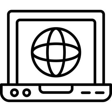 Web ve teknoloji çizgisi vektör simgesi