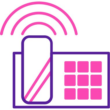 Batarya simgesi ve vektör illüstrasyonlu cep telefonu