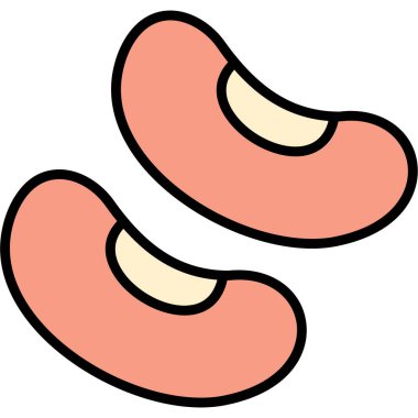 Sosis Gıda Simgesi Çizimi