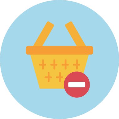 Alışveriş sepeti vektör simgesi