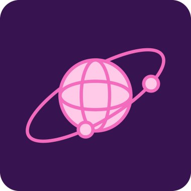 Gezegen. Web simgesi basit illüstrasyon