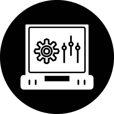 dizüstü bilgisayar simgesi. Web için dizüstü bilgisayar vektör simgelerinin basit çizimi