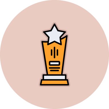 ödül vektörü düz renk simgesi