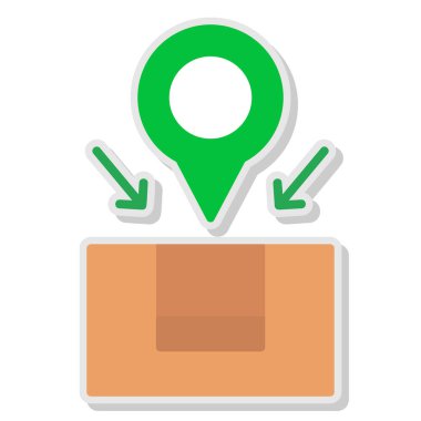 konum pin vektör çizimi, konum haritası navigasyonu