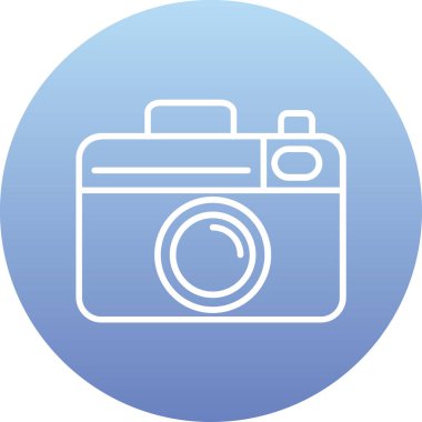 Kamera. Web simgesi basit illüstrasyon