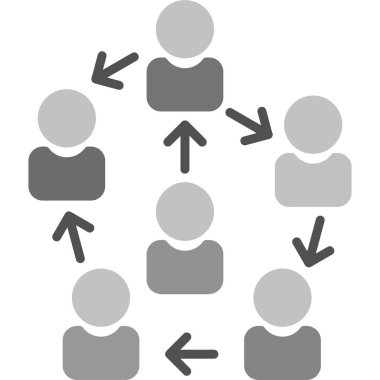 iş insanları düz vektör simgesi