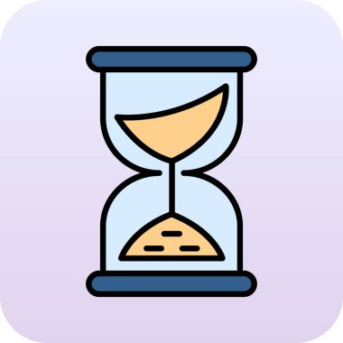 Kum saati simgesinin vektör çizimi