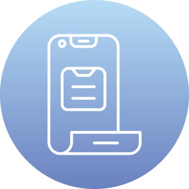 Akıllı telefon simgesinin vektör illüstrasyonu