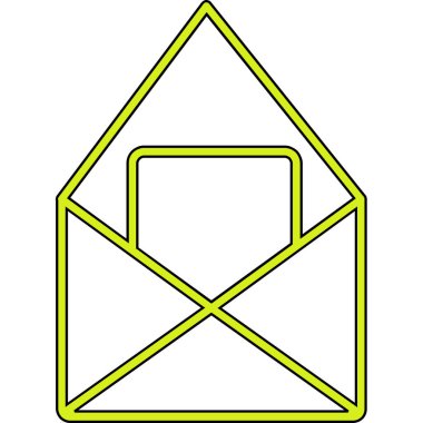 Zarf mektup simgesi tasarım izole