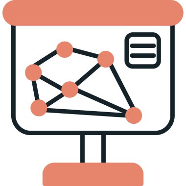 veri ağı vektör çizgisi simgesi.