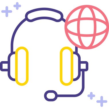 Modern müzik simgesinin vektör illüstrasyonu