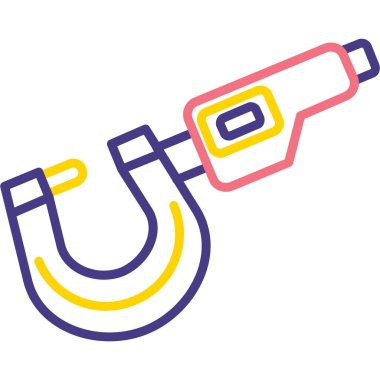 Çizgi film ve renkli at nalının vektör çizimi