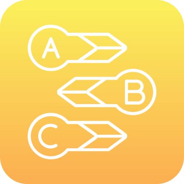 Beyaz arka plan üzerinde izole sağ ok simgesi