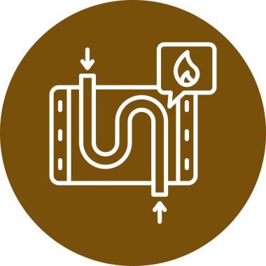 Bir gaz simgesinin vektör illüstrasyonu