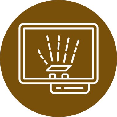 Bilgisayar simgesi. Basit resimleme