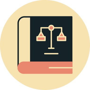 Adalet. Web simgesi basit illüstrasyon