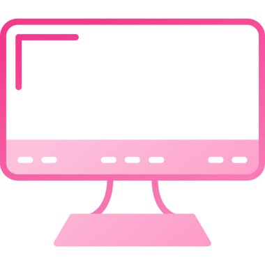 Bilgisayar monitörü. Web simgesi basit illüstrasyon