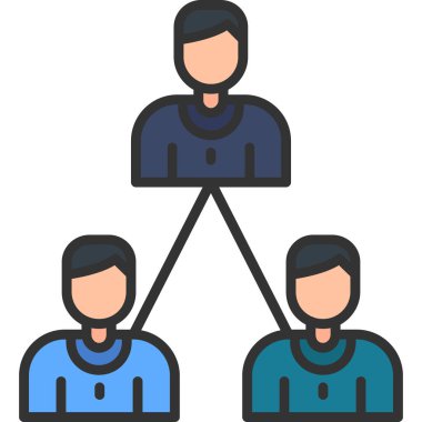 grup insan simgesi, vektör illüstrasyonu