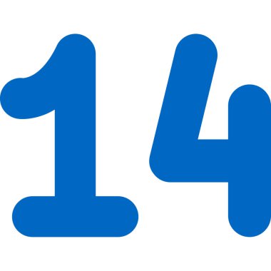 15 numaralı simge, tasarım elemanı. 1 numara, 4 numara simgesi.