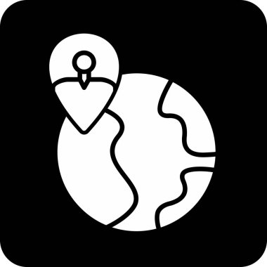 Bir gezegen simgesinin vektör illüstrasyonu