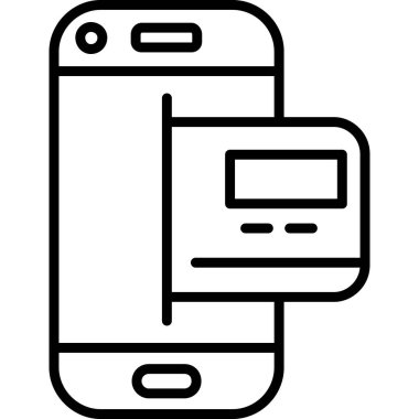 cep telefonu ikonu vektör illüstrasyonu