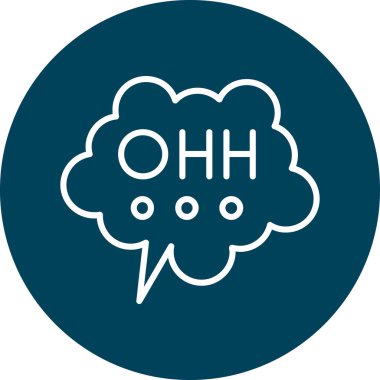 Kabarcık simgesinin vektör illüstrasyonu