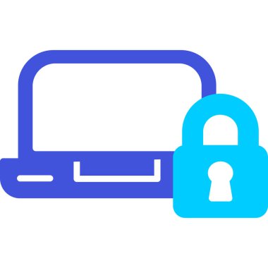 bilgisayar kilidi web simgesi basit vektör illüstrasyonu