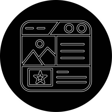 Benzersiz harita ikonu vektör illüstrasyonu