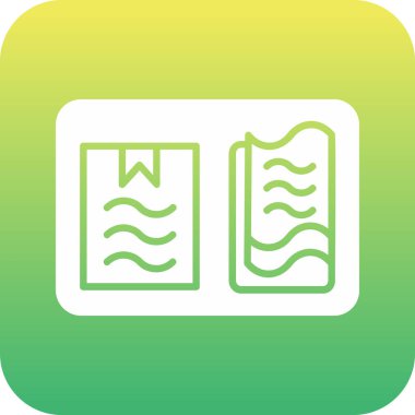 Kağıt simgesinin vektör illüstrasyonu