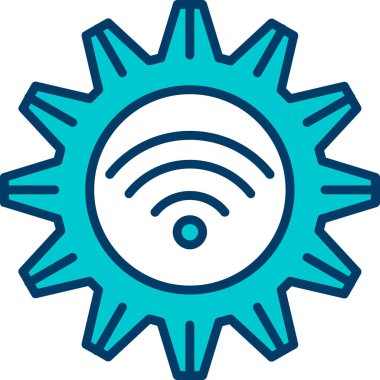 Kablosuz ağ simgesi. Web için kablosuz ağ vektör simgelerinin basit çizimi