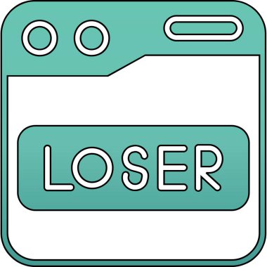 Beyaz arkaplan üzerine bir kelime içeren bir harfin vektör illüstrasyonu