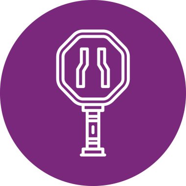 Bir mor ve beyaz simgenin vektör illüstrasyonu