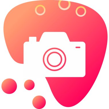 Kamera simgesi, vektör illüstrasyonu