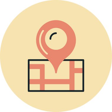 konum pin simgesi vektör illüstrasyonu