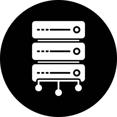 veritabanı. Web simgesi basit illüstrasyon