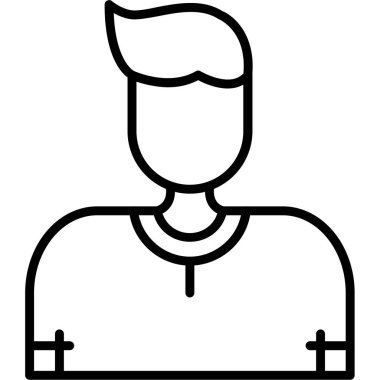 Saç stili, vektör tasarımı olan adam avatarı