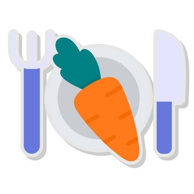 sağlıklı ve diyet vektörü simgesi