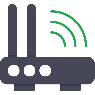 Yönlendirici ağ simgesi, vektör illüstrasyonu