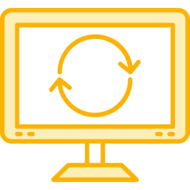 Bilgisayar. Web simgesi basit illüstrasyon