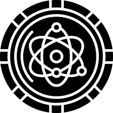 atom simgesi vektör illüstrasyonu