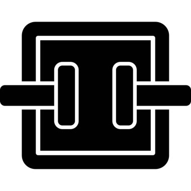 Siyah halter spor malzemeleri ikonu