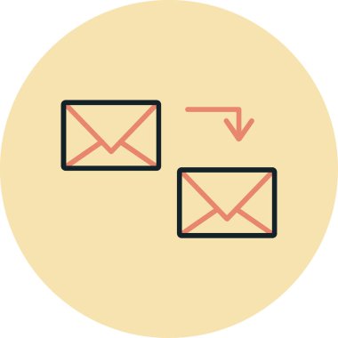 E- posta web simgesi basit vektör illüstrasyonunu gönder