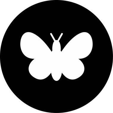 Kelebek vektör kabartması düz simge