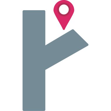 konum haritası konumu simgesi düz biçimli