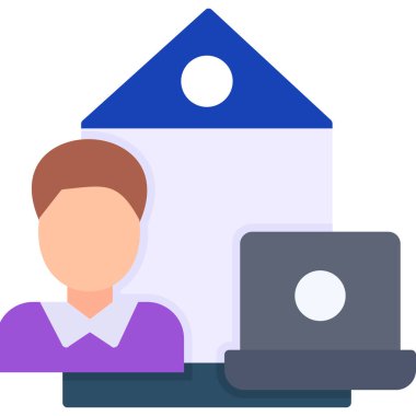 iş adamı dizüstü bilgisayar simgesi