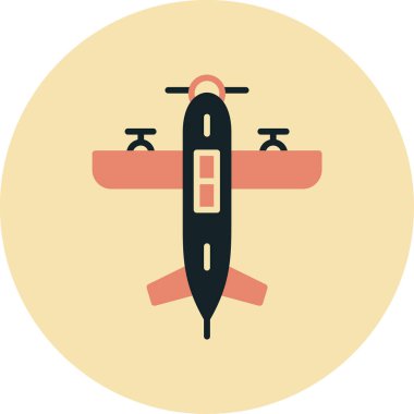 uçak ikonu vektör illüstrasyonu